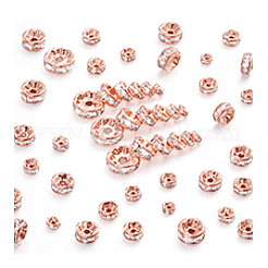 Messing Strass Zwischen perlen&nbsp;RB-PH0008-22RG-NF