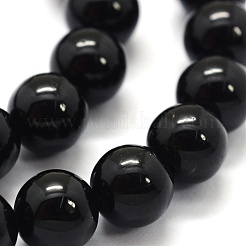 Natürliche schwarze Turmalin Perlen Stränge&nbsp;G-G763-01-6mm-A