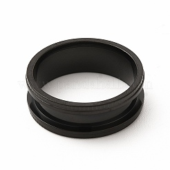 201 geriffelte Fingerringfassungen aus Edelstahl&nbsp;STAS-P323-10EB