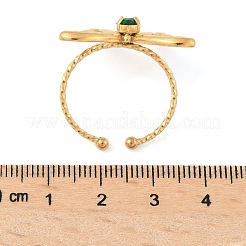 Manschettenringe aus 304er Edelstahl mit Mikropavé und Zirkonia&nbsp;RJEW-D310-04G