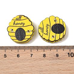 Cuentas de madera schima impresas&nbsp;WD-CBA91F0-02