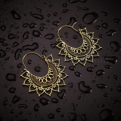 Orecchini a cerchio pendenti in lega stile bohemien retrò&nbsp;EJEW-TAC0003-02AG