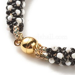 Glassamen-Häkelperlen-Armband&nbsp;BJEW-JB08083