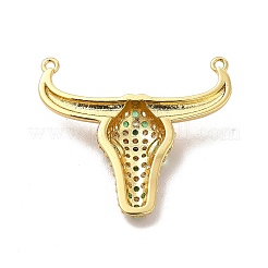Rack-Plattierung Messing Micro Pave Kubisch Zirkonia Connector Charms&nbsp;KK-P230-04G-02