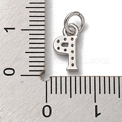 Lettre initiale en laiton avec breloques en zircone cubique&nbsp;KK-Q814-26P-P