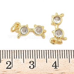 Pendentifs avec zircon cubiques à micro-pavés en laiton&nbsp;KK-Z120-21G