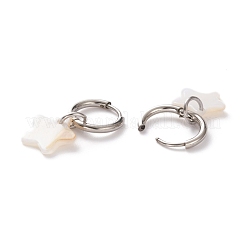 Pendientes de aro huggie de acero inoxidable 304&nbsp;EJEW-JE04403-02