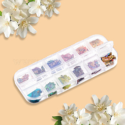 1 juego de 12 pepitas de rejilla de concha de abulón con lentejuelas para decoración de uñas para mujeres y niñas&nbsp;MRMJ-SP0001-07