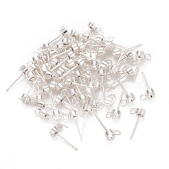 Componenti per orecchini a bottone in acciaio inossidabile 304&nbsp;STAS-H410-04S-C