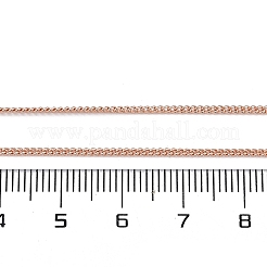Collane a catena in ottone placcato a cremagliera da 1 mm per donne e uomini&nbsp;MAK-L044-26RG