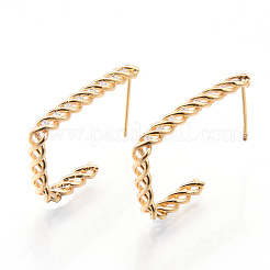 Messing klare Micro Pave Zirkonia Ohrstecker&nbsp;KK-N232-192-NF