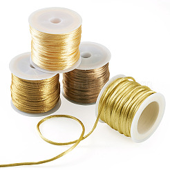 4 rollo de cordones de cola de rata de satén de nailon de 4 colores&nbsp;NWIR-TA0001-39B