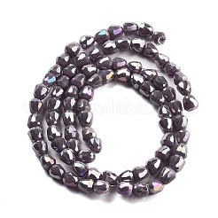 Chapelets de perles en verre électroplaqué&nbsp;EGLA-D030-P4mm-B06