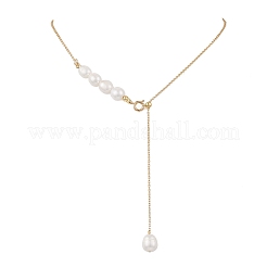 Verstellbare Schieber-Lasso-Halsketten aus Naturperlen&nbsp;NJEW-TA00180
