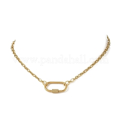 Collares de cadena madre-hijo/cadena Figaro de acero inoxidable 304 para mujer&nbsp;NJEW-JN06451