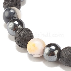 Bracciale elasticizzato con pietre dure&nbsp;BJEW-JB07972