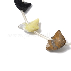 Hilos de cuentas de piedra mostaza&nbsp;G-B136-B01