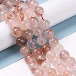 Fili di quarzo ematoide rosso naturale/perline di quarzo ferruginoso&nbsp;G-E571-03B