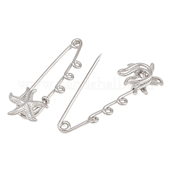 Broches de acero inoxidable 304 con forma de estrella de mar&nbsp;SA-CBA098D-16H-P03