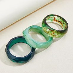 3 Stück 3 Stile Acryl Armreifen für Frauen&nbsp;BJEW-DC0001-30