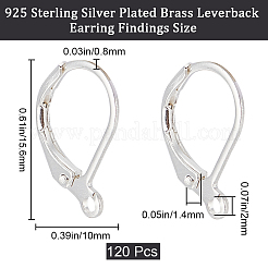 Accessoires dormeuses d'oreilles en laiton&nbsp;KK-CN0003-07B-S