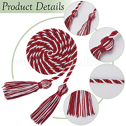 Kleiderbügel für Bachelor-Abendkleider aus Polyester mit Fransen und Doppelquasten&nbsp;FIND-WH20041-001D