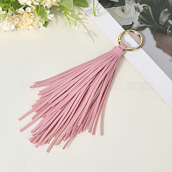 Porte-clés pendentif pompon en cuir synthétique&nbsp;FIND-WH20019-242G-03