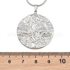 Colliers pendentifs en acier inoxydable texturé avec pièces de monnaie&nbsp;SA-CBA0F84-03P
