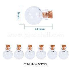 Bouteilles de verre bocal en verre&nbsp;AJEW-PH0015-03