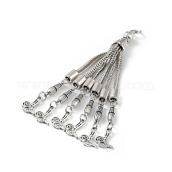 Chaîne gourmette en alliage de style tibétain gland gros pendentifs&nbsp;FIND-K013-01AS-01