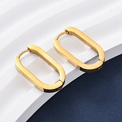 Pendientes de aro de acero inoxidable 304 con revestimiento al vacío de PVD&nbsp;X-STAS-S103-21G
