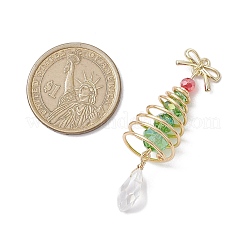 Pendentifs en verre avec fil de cuivre sur le thème de Noël&nbsp;PALLOY-JF02861-02