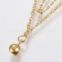 304 Edelstahl-Kabelkettenarmbänder&nbsp;BJEW-I243-25G-A