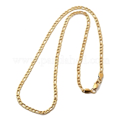 Colliers à chaîne Figaro en acier inoxydable 304 de 3.8 mm pour femmes&nbsp;NJEW-B134-02B-G