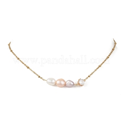 Collier pour femme composé d'un pendentif en perles de culture d'eau douce naturelles&nbsp;NJEW-JN05937-02