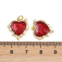 Messing-Anhänger mit Pavé-Zirkonia-Emaille&nbsp;KK-L240-02G