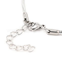 1 Stück Unisex-Armbänder aus runder Schlangenkette aus 304 Edelstahl&nbsp;BJEW-DJ0001-62