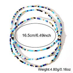 3 Stück Stretch-Armband-Set im Bohème-Stil mit Säulen aus Glasperlen für Damen&nbsp;AN9435-1