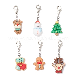 6 pz decorazioni pendenti in resina opaca natalizia&nbsp;HJEW-JM03864
