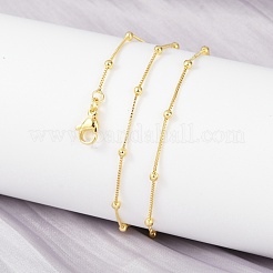 Collier chaîne satellite en laiton pour femme&nbsp;NJEW-P265-05G