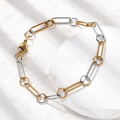 Ovale Gliederkettenarmbänder aus 304 Edelstahl für Damen&nbsp;BJEW-D377-01B