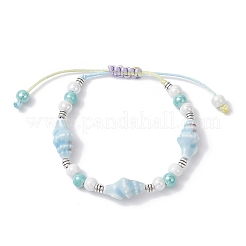 3 braccialetti di perline in porcellana fatti a mano in 3 colori&nbsp;BJEW-JB12473