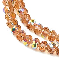 Chapelets de perles en verre transparent électrolytique&nbsp;EGLA-A046-01B-25