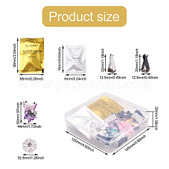 6 Satz 2 Stil Zinklegierung mit Strass Auto Parfüm Dekoration Set&nbsp;DIY-BT0001-24