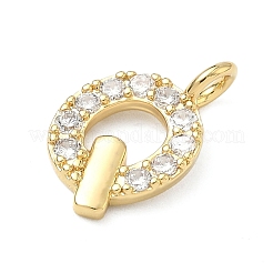 Pendenti in zirconi cubici trasparenti in micro pavè di ottone&nbsp;KK-I476-01G-Q