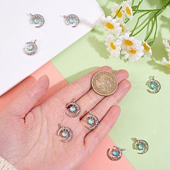 10 Stück Legierung Mond Charm Anhänger Halbmond Charms mit Sonne Halbmond Anhänger für Schmuck Halskette Ohrring Basteln&nbsp;JX394A