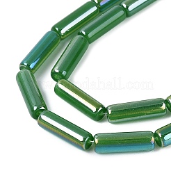 Chapelets de perles en verre d'imitation jade électrolytique&nbsp;EGLA-Q132-02A-A01