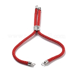 Pulseras de plata con cordón de nailon retorcido&nbsp;DIY-B066-03P-29