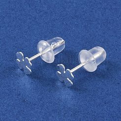 999 boucles d'oreilles à tige en argent fin pour femme&nbsp;EJEW-S215-30S-01