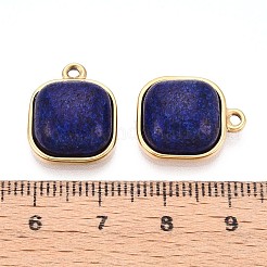 Gefärbte natürliche Lapislazuli-Quadratanhänger&nbsp;STAS-N109-211A-G